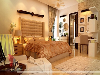 bedroom 3d interior design view